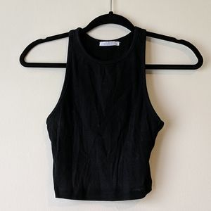 Black Stretchy Zara Black Crop Top